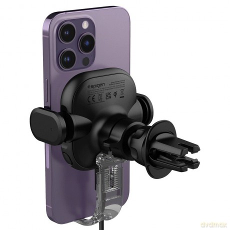 Spigen uchwyt samochodowy z ładowarką UTS12W Onetap Universal Vent Car Mount Wireless Charger black