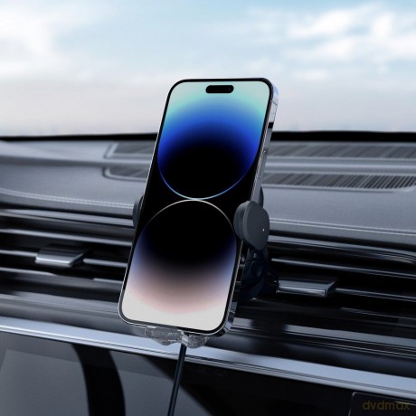 Spigen uchwyt samochodowy z ładowarką UTS12W Onetap Universal Vent Car Mount Wireless Charger black