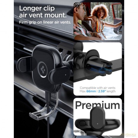 Spigen uchwyt samochodowy z ładowarką UTS12W Onetap Universal Vent Car Mount Wireless Charger black