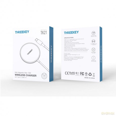 THREEKEY ładowarka indukcyjna TK21 magnetyczna biała do MagSafe