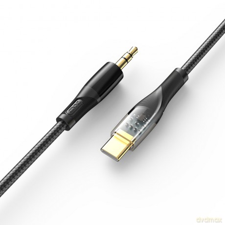 XO Clear kabel audio NB-R241B USB-C - jack 3,5mm 1,0 m czarny