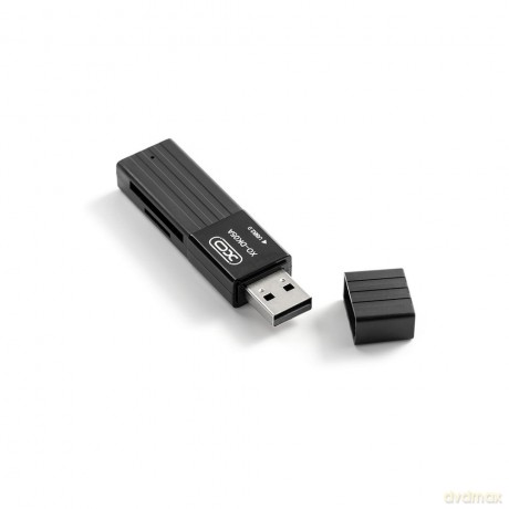 XO czytnik kart 2w1 DK05A USB 2.0 czarny