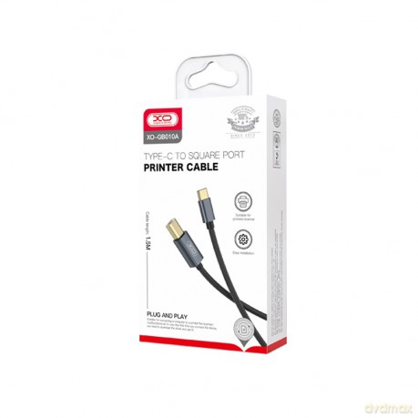XO kabel GB010B USB-C - USB-B 1,5 m czarny
