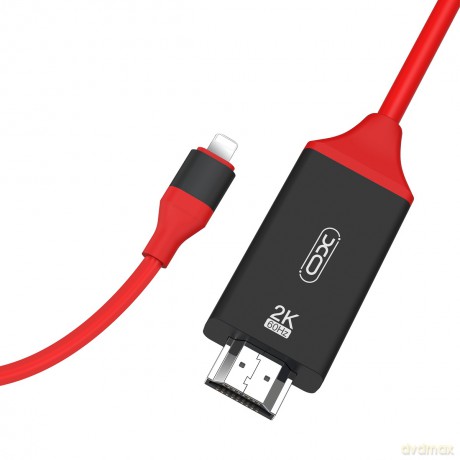 XO kabel HDMI - Lightning GB006 2m 2K 60Hz czarny