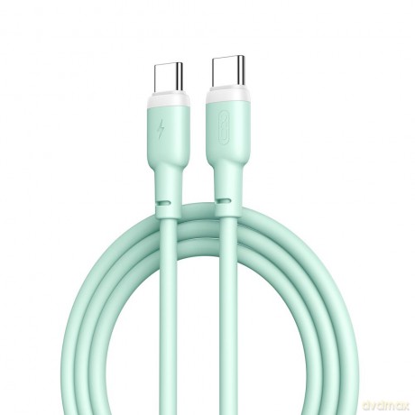 XO kabel NB208B PD USB-C - USB-C 1,0m 60W zielony