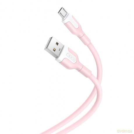 XO kabel NB212 USB - microUSB 1,0 m 2,1A różowy
