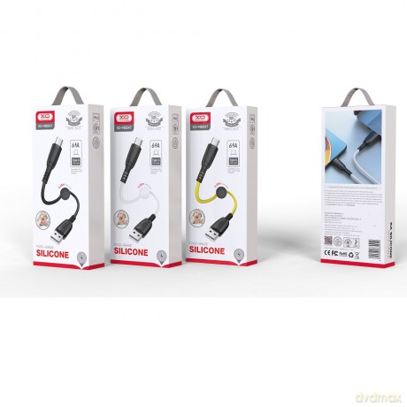 XO kabel NB247 USB - USB-C 0,25 m 6A żółty