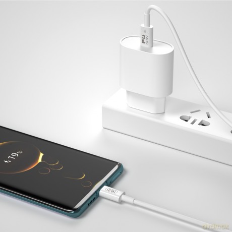 XO kabel NB-Q190B PD USB-C - USB-C 2,0m 60W biały