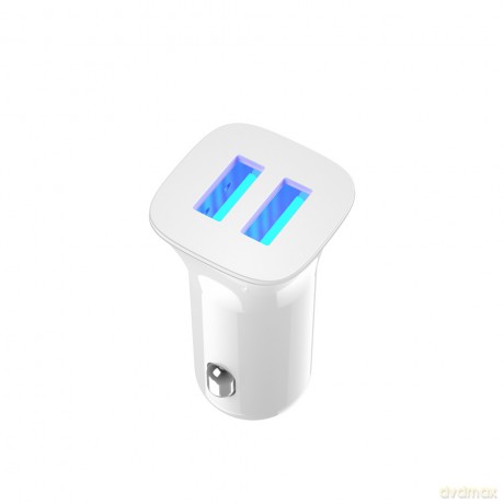 XO ładowarka samochodowa TZ10 2x USB 2,4A biała + kabel USB-C