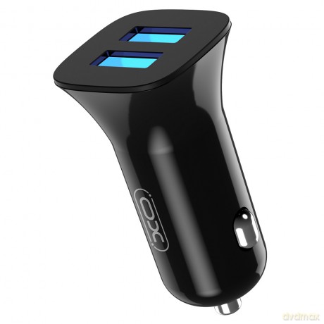XO ładowarka samochodowa TZ10 2x USB 2,4A czarna + kabel USB-C