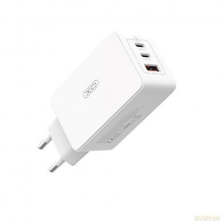 XO ładowarka sieciowa CE13 PD QC 3.0 65W 1x USB 2x USB-C biała