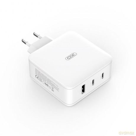 XO ładowarka sieciowa CE14 PD QC 3.0 100W 1x USB 2x USB-C biała