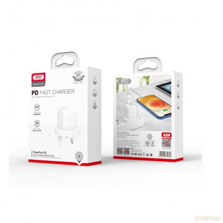 XO ładowarka sieciowa UK CE01 PD 20W 1x USB-C biała