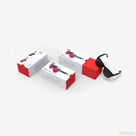 XO okulary bluetooth E6 przeciwsłoneczne czarno-czerwone UV400