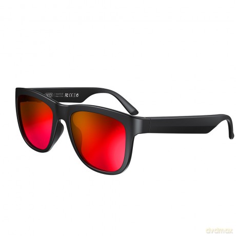 XO okulary bluetooth E6 przeciwsłoneczne czarno-czerwone UV400