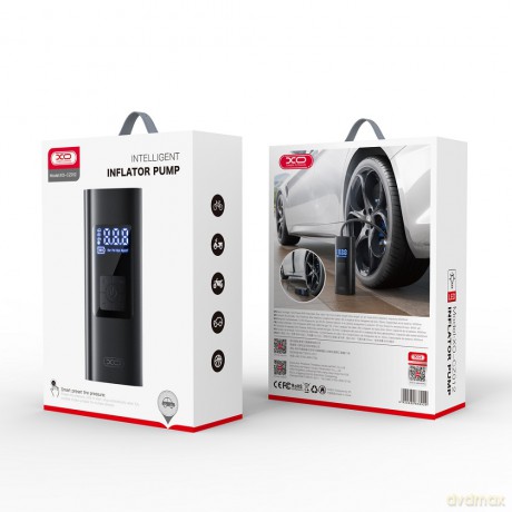 XO pompka do kół CZ012 czarna uniwersalna 12V 6000mAh bezprzewodowa