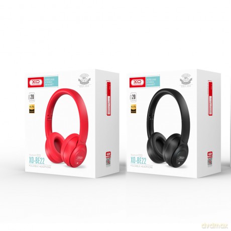 XO Słuchawki Bluetooth BE22 czarne nauszne
