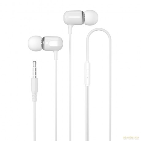 XO słuchawki przewodowe EP31 jack 3,5mm dokanałowe białe
