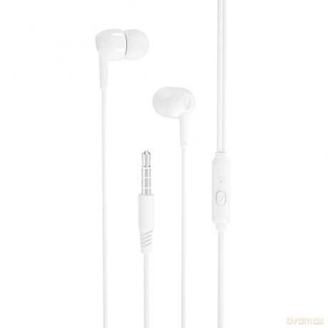 XO Słuchawki przewodowe EP37 jack 3,5mm dokanałowe białe