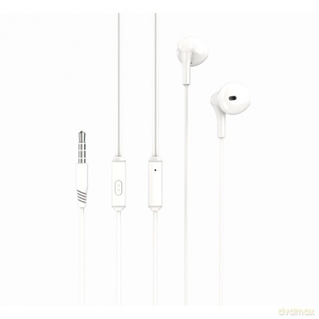 XO Słuchawki przewodowe EP39 jack 3,5mm douszne białe