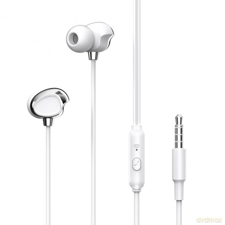 XO Słuchawki przewodowe EP53 jack 3,5mm douszne białe