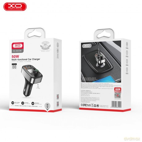 XO transmiter FM BCC06 Bluetooth MP3 ładowarka samochodowa 50W czarna