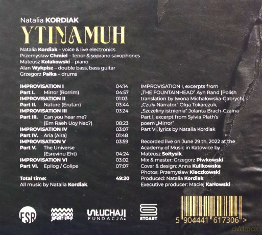 Natalia Kordiak: Ytinamuh [CD]