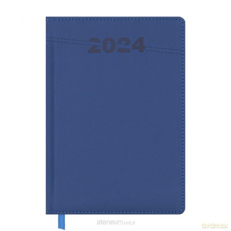 Kalendarz książkowy 2024 A5 niebieski [KALENDARZ]