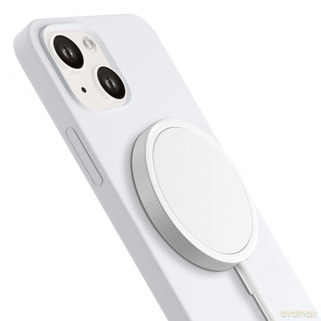 Apple iPhone 15 - 3mk Hardy Silicone MagCase Silver-White