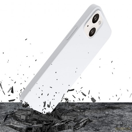 Apple iPhone 15 - 3mk Hardy Silicone MagCase Silver-White