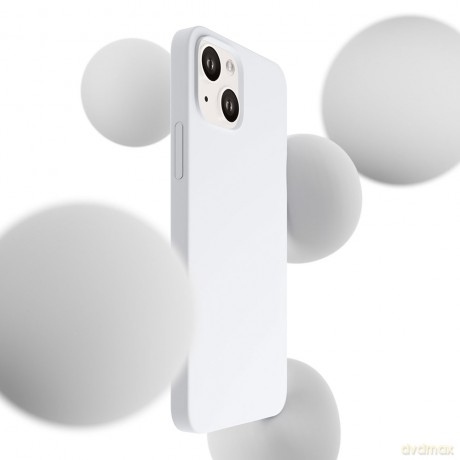 Apple iPhone 15 - 3mk Hardy Silicone MagCase Silver-White