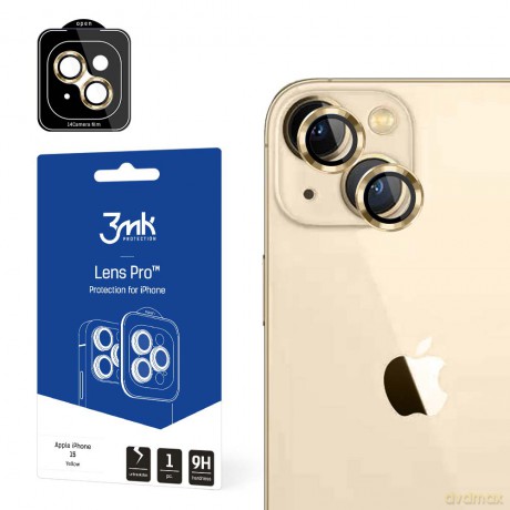 Ochrona na obiektyw aparatu do Apple iPhone 15 - 3mk Lens Protection Pro Yellow