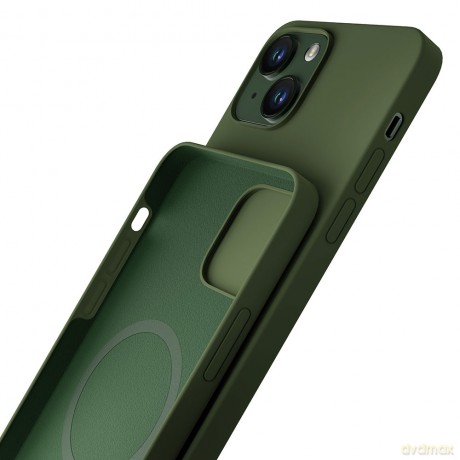 Apple iPhone 15 Plus - 3mk Hardy Silicone MagCase Alpine Green