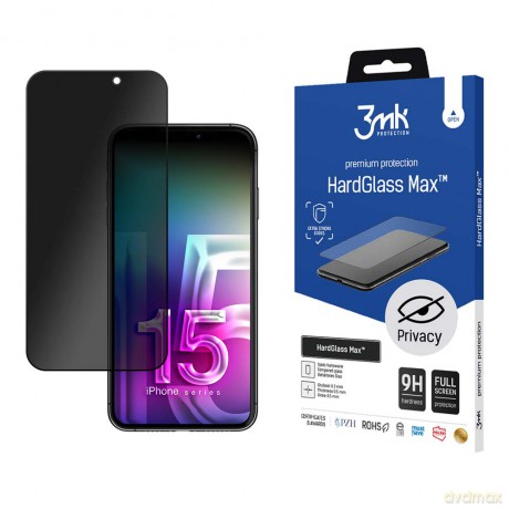 Apple iPhone 15 Pro - 3mk HardGlass Max Privacy