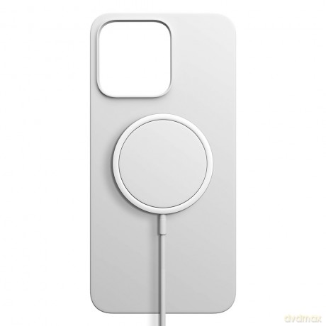 Apple iPhone 15 Pro - 3mk Hardy Silicone MagCase Silver-White