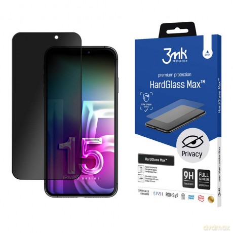 Apple iPhone 15 Pro Max - 3mk HardGlass Max Privacy