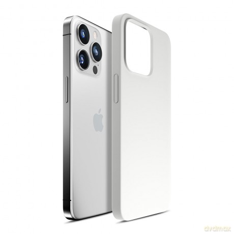 Apple iPhone 15 Pro Max - 3mk Hardy Silicone MagCase Silver-White