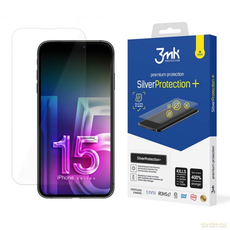Antymikrobowa Folia Ochronna do Apple iPhone 15 Pro Max - 3mk SilverProtection+