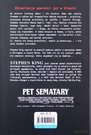 Smętarz dla zwierzaków - Stephen King [KSIĄŻKA]