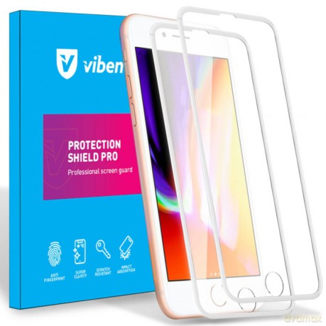 VIBEN 2x Szkło ochronne 5D iPhone 6 6s 7 8 SE 2020 Biały
