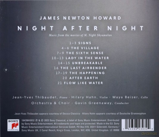 James Newton Howard & Jean-Yves Thibaudet: Night after Night [CD]