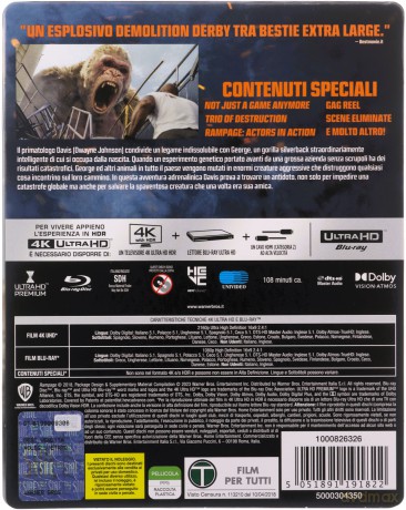 Rampage: Dzika furia (steelbook) [Blu-Ray 4K]+[Blu-Ray]