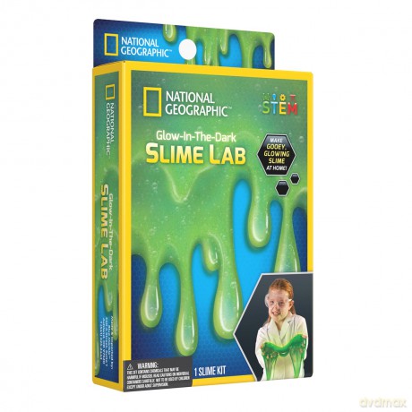 NATIONAL GEOGRAPHIC Zestaw ze świecącą w ciemności masą slime, zabawka kreatywna