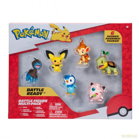 POKEMON Figurki bitewne Multipack (Pichu, Deino, Jigglypuff, Turtwig, Piplup, Chimchar) Seria 5 [FIGURKA]
