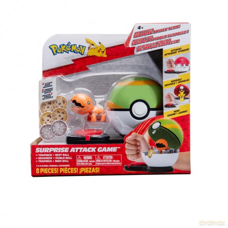 POKEMON Surprise Attack Gra - Trapinch with Nest Ball Seria 3 [FIGURKA]