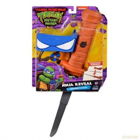 WOJOWNICZE ŻÓŁWIE NINJA zmutowany chaos Katana Leonardo, zestaw do odgrywania ról, cm