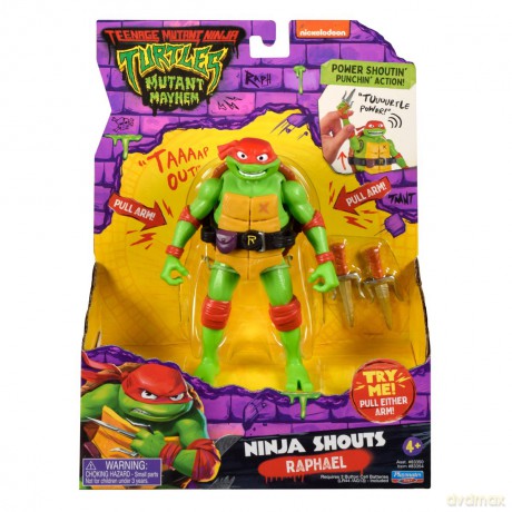 WOJOWNICZE ŻÓŁWIE NINJA zmutowany chaos Raphael Deluxe z dźwiękiem, 14 cm [FIGURKA]