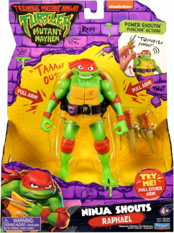 WOJOWNICZE ŻÓŁWIE NINJA zmutowany chaos Raphael Deluxe z dźwiękiem, 14 cm [FIGURKA]