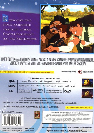 Kultowe Animacje 08: Anastazja (booklet) [DVD]