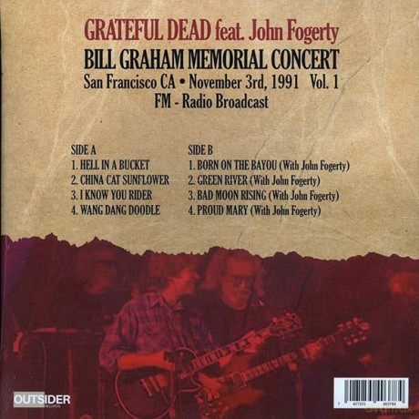 Grateful Dead: Bill Graham Memorial Vol. 1 (Feat. John Fogerty) [Winyl]